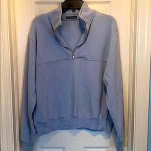 BRANDY MELVILLE 1/4 zip sweater light blue